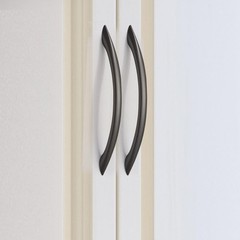 30 Pack Matte Black Cabinet Handles-5 inch/128mm Screw Spacing Arch Drawer Pu…
