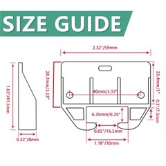 10 Pieces White Plastic Drawer Guides Rear Drawer Replacement Guides Brackets, D