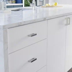 10-Pack Simple Modern Square 3 In. (76 Mm) Modern Cabinet Drawer Pulls in Stainl