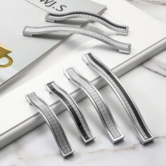 Modern Diamond Crystal Door Knob Wardrobe Drawer Cabinet Cupboard Pull Handle