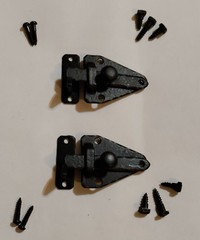 VTG Mckinney Hammered Forged Iron Dead Black 3/8″ Offset Latch Cabinet Hardware