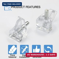 3mm Shelf Pegs – Jamiikury 50pcs Clear Plastic Shelf Pins for Small 3mm Holes On