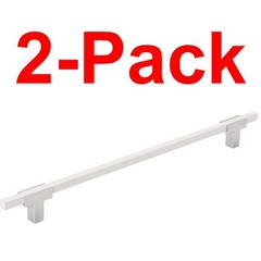 AMEROCK 2-Pack Urbanite 10-1/16 in. C/C Bar Cabinet Pull, Polished Chrome White