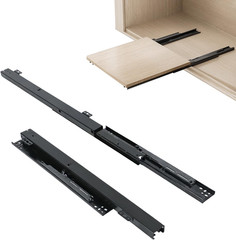 Undermount Drawer Slide Bottom Mount Pull Out Shelf Rail Hardware Flat Surface S