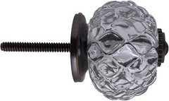 5: Clear Faceted Textured Glass Antique VTG Cabinet Knob kitchen bathroom pull
