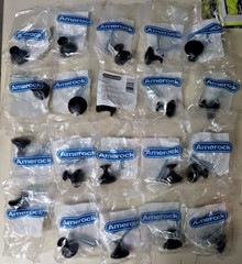 (12) Amerock BP53005-FB Flat Black Cabinet Hardware Knob 1-1/4″ Knob