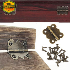 12 Pcs Antique Bronze Butterfly Hinges 20x17mm Jewelry Box Craft w/ Screws