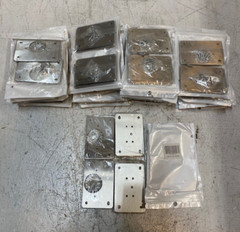 23 Qty of 4-Pc Cabinet Hinge Repair Bracket Plates w/ Screws 3.5″x2-3/8″(23 Qty)