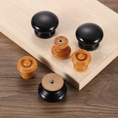 6pcs Wooden Knobs 25mm/1″ Round Cabinet Knobs Single Hole Pull Handles Wooden