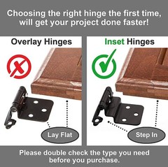 3/8″ Inset Kitchen Door Cabinet Hinges Self Closing Offset Face Mount Self Close