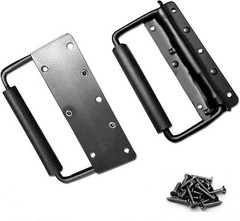 Spring Loaded Case Handle 5.51 Inch Heavy Duty Surface Mount Black Chest 2 PCS