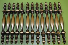 1968 13 Two-Tone Cupboard Cabinet Door Handles NEW NOS 5 3/4″ w/ 3″ Centers NICE