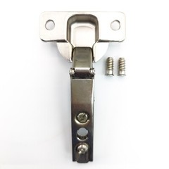 Mepla 130° Clip Cabinet Hinge 358 B & Mounting Plate Overlay Self-Closing Screws
