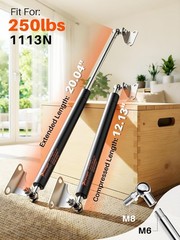20 Inch 250 Lbs Gas Strut Shocks for Heavy Lids, 20″ 1113 N Gas Spring Props …