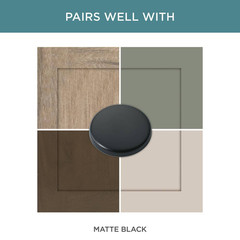 (10-Pack) Archways 1-1/16 In. (27 Mm) Classic Matte Black Square Cabinet Knobs
