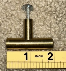 Modern Gold Finish T-Bar Cabinet Pull Knobs 2″ Single Mounting Post. Set of 15