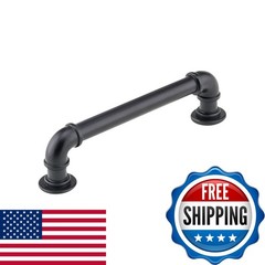Rok 10 Pack Matte Black Kitchen Pull 5-1/32″ (128mm) Center 6″ – P9022128MB