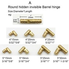 Jewelry Gift Wine Box Wood Doll Cabinet Closet Door Brass Metal Butt Hinge Screw
