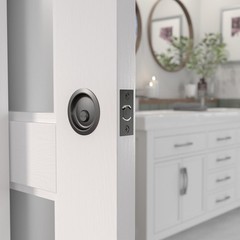 17RORB42 Onward Round Pocket Door Privacy Pull Hardware OilRubbed Bronze