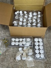 Lot 89 – White Porcelain 1 1/4″ Mushroom Cabinet Knob Pulls Hickory English Cozy