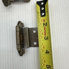 Face Mount Burnished Brass 3/8″ Inset Hinges Self-Closing Set Of 4 {128}