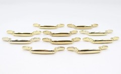 Set of Polished Brass 5.25 in. Traditional Drawer Cabinet Pulls