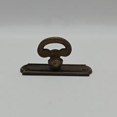 Vintage KBC Keller Brass Co Key w/ Back Plate Brass Door Drawer Pulls – Lot of 6