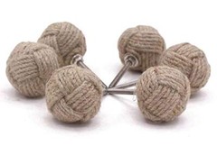 RII 12 Rope Doorknobs Nautical Twisted Decorative Rustic 1.75 in Jute Set of 12