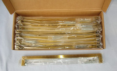 Gold color metal handles cabinet pulls Redunest set of 10 long rectangular