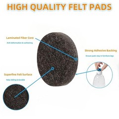 Felt Pads Small 3/8″ Felt Pads for Cabinet 3/8″ Round 234pcs Brown – Round