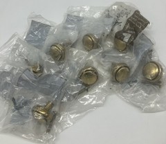 Belwith P303-LP Brass 1 1/8″ dia. Cabinet Knob Pulls NOS (lot of 8) USA Vintage