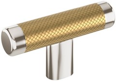 Amerock BP36556 Bronx 5/8 Inch Bar Cabinet Knob – Polished Nickel / Champagne