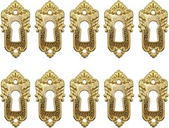 10 Pcs Gold Keyhole Zinc Alloy Keyhole Cover 1-4/5″L x 1″W Keyhole Plate for Ca