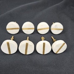 Round White Stone Quartz With Gold Tone Inlay Drawer Knob Pulls Hobby Lobby Lot