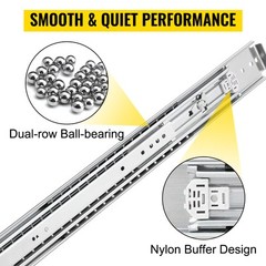 VEVOR 60in Heavy Duty Drawer Slides 500lbs Ball Bearing Drawer Slides with Lock