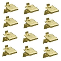 KV Shelf Support Clip Brass, Pack of 12