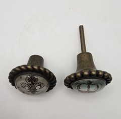 2 Vintage Inspired Brass Drawer or Cabinet Pulls w/Rustic Designs *UNIQUE ITEMS*