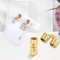 8 Pcs 8Mm Brass Barrel Hinges Hidden Invisible Cabinet Furniture Hinges