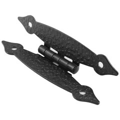 4 Pack 3.5 Inch Black Antique H Hinge Cold Rolled Steel Cabinet Hinge Flat Flush