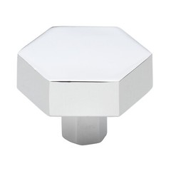GlideRite 1-1/2 Inch Solid Hexagon Cabinet Knob Polished Chrome, 5824-PC-1