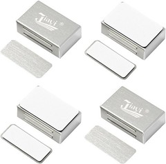 Magnetic Cabinet Catches Adhesive Jiayi 4 Pack Small- 4 Pack, Silver