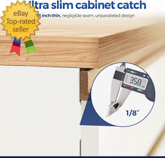 12 Pack Ultra Thin Cabinet Door Catch Stainless Steel Cabinet Magnetic Door Catc
