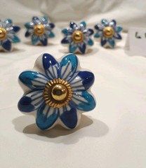 Hand-Painted Multi-Flower Ceramic Knobs (6 Pack) – Floral Furniture Pulls.