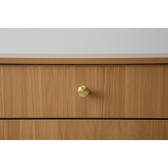 Komotia KO1813-BBK-10 Brushed Brass Round Drawer Knobs Cabinet Pulls 10 Pack