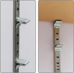 14 Packs Silver Shelf Supports Clip, Adjustable Steel Pilaster Heavy Duty Shelvi
