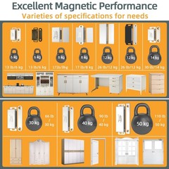 Jiayi 4 Pack Cabinet Door Magnets Heavy Duty 90lb Magnetic Cabinet Catch Stai…