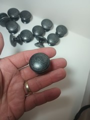 Antique Pewter Style Cabinet Knob Aged Silver Round Kitchen Drawer Door Pull
