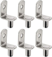“50 Pcs 6mm Shelf Pins, L-Shaped Nickel Plated Support Silver 50pcs