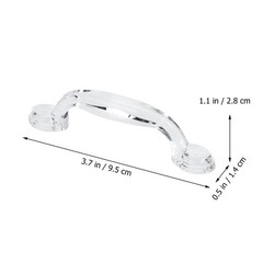 8Pcs Elegant Transparent Acrylic Arc Drawer Handles for Exterior Wardrobe Doors