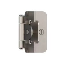 Pair of Double Demountable 1/2″ Overlay Cabinet Hinges Satin Nickel BPR8704G10